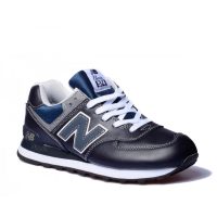 New Balance 574 Leather All Blue