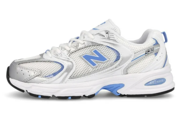 Кроссовки New Balance 530 белые с голубым