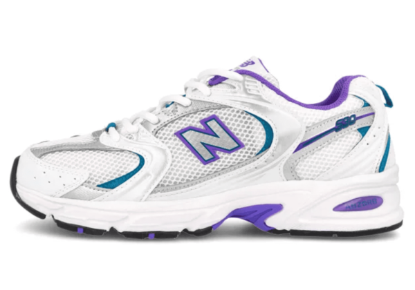 New Balance 530 белые с фиолетовым