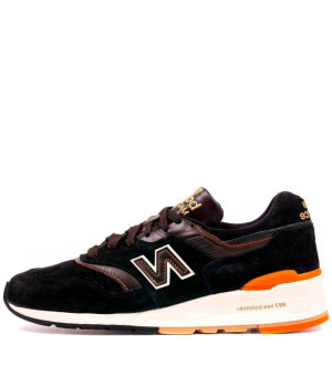 New Balance 997 кроссовки черно-оранжевые 