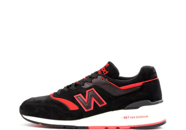 New Balance 997 кроссовки черно-красные