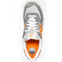 Кроссовки New Balance 574 Premium серые с оранжевым