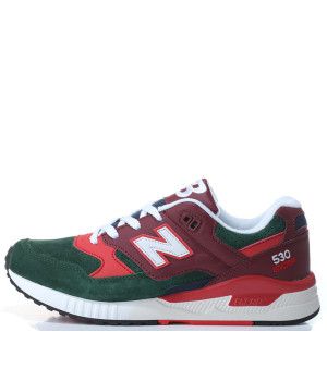 Кроссовки New Balance 530 зеленые с красным 