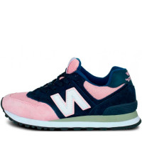 New Balance женские кроссовки 574 с сеткой синий с розовым